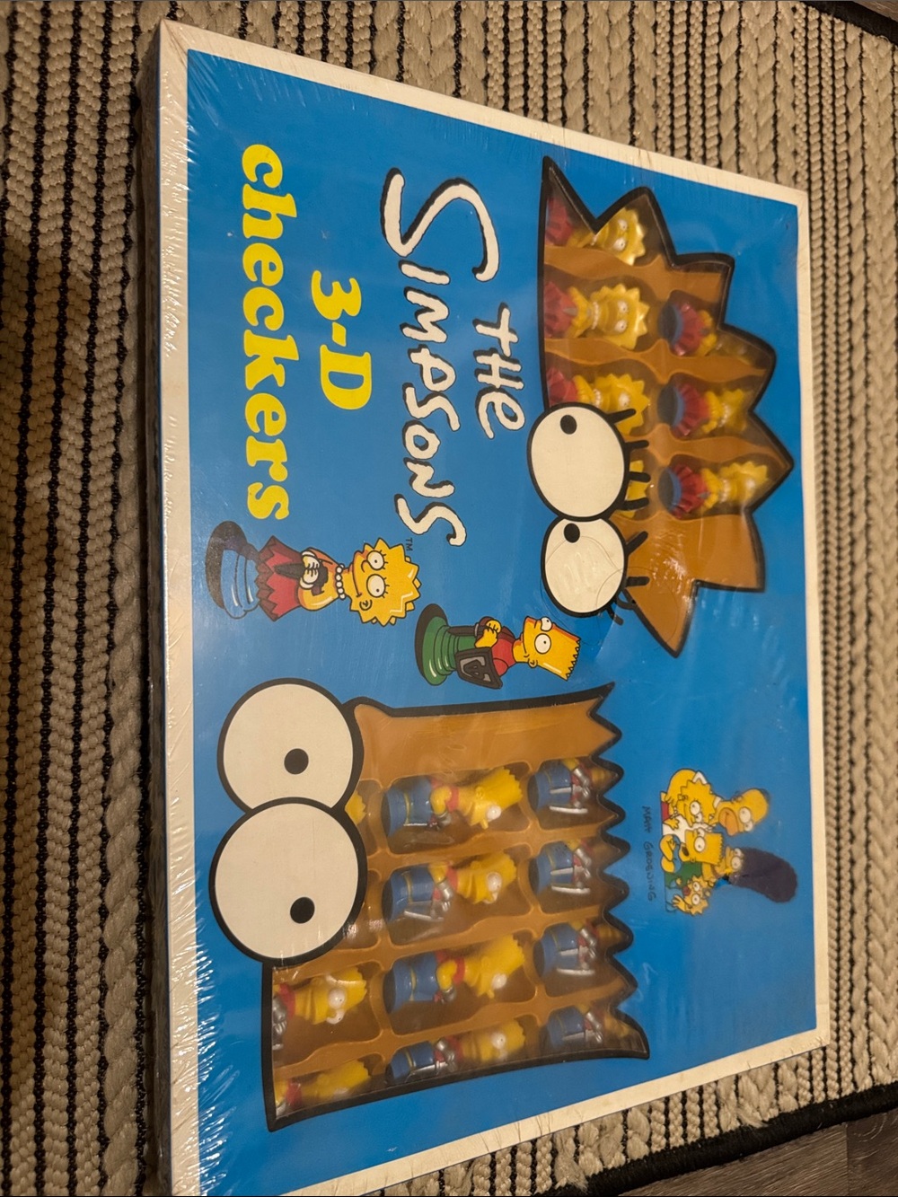 3-D The Simpsons checkers board game